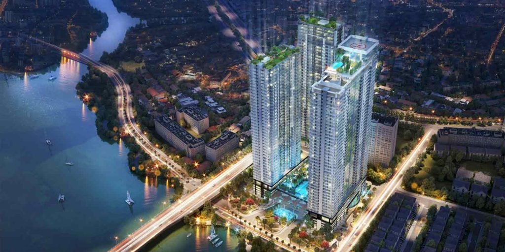 Hình phối cảnh dự án Sunwah Pearl năm 2020