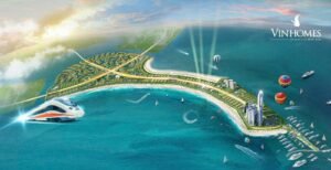 Hình phối cảnh 1 phân khu của dự án Vinhomes Cần Giờ